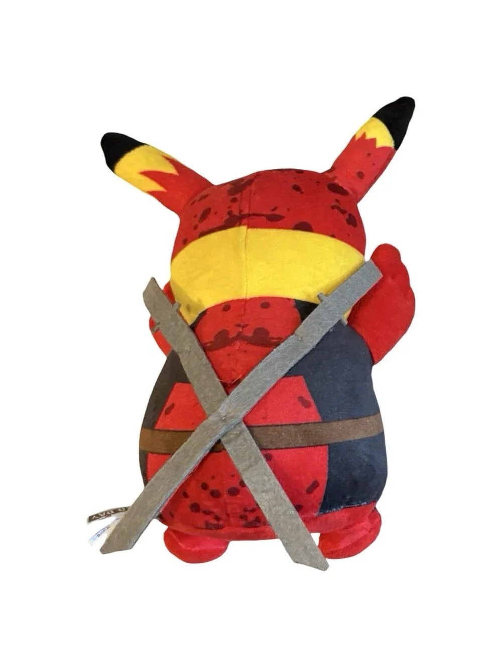 Pikachu Pokémon Deadpool Plush With Tag ‘Bad Day’ Cuddly Soft Plushie